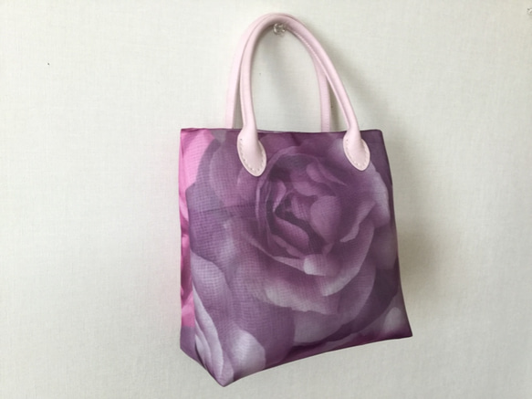 紫薔薇のミニトートバッグ 3枚目の画像