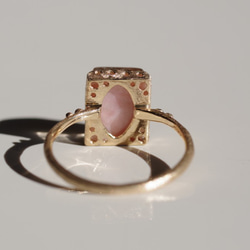 Rutile Quartz×Pink Opal Ring　ルチルクオーツ×ピンクオパールリング 4枚目の画像