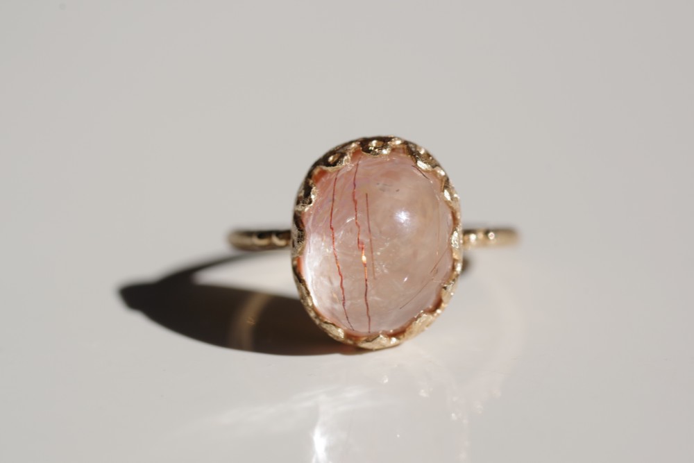 Rutile Quartz×Pink Opal Ring　ルチルクオーツ×ピンクオパールリング 66,550円