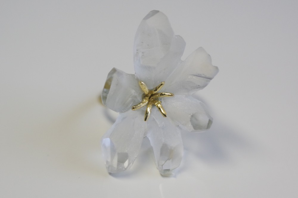 Snow Fossil Ring / Quartz　 雪の化石リング／クオーツ