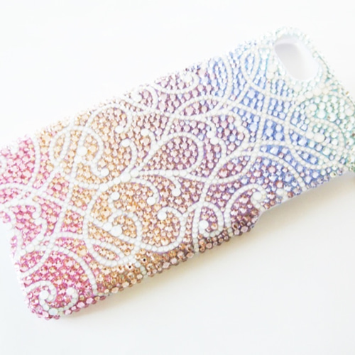 スワロフスキー☆デコカバー スマホカバー 全機種対応 iphone Xperia Galaxy スワロフスキー 選べる