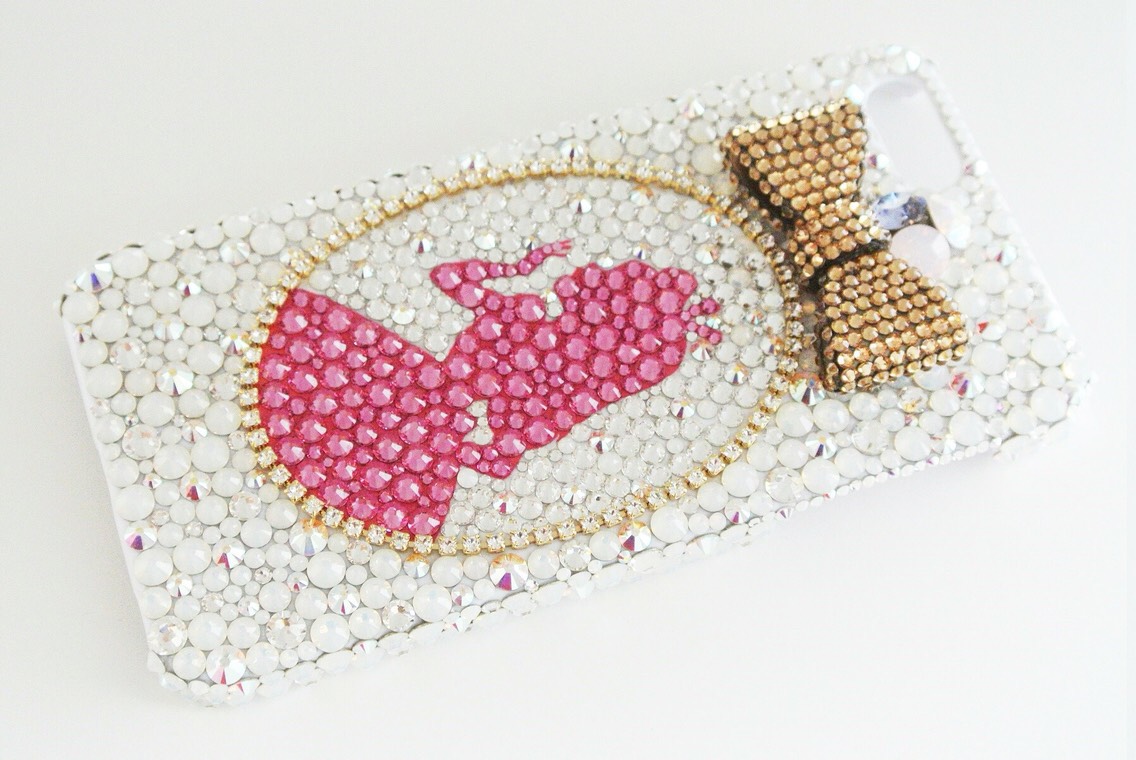 送料込☆iPhoneSEカバースワロフスキー アリスピンク（5/5sも対応）