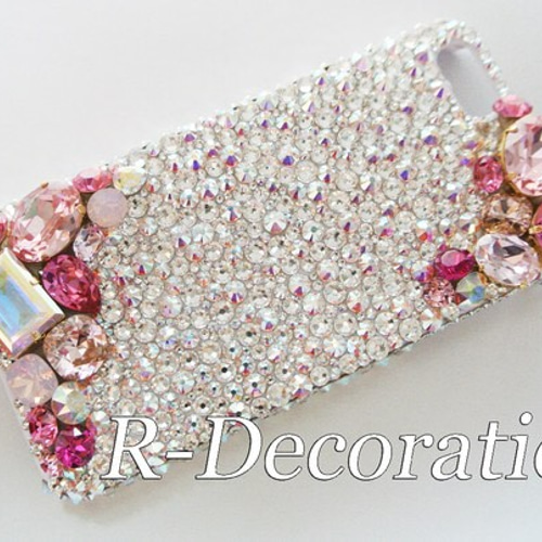 Swarovski ピンク 宝石風 iPhone16ケース