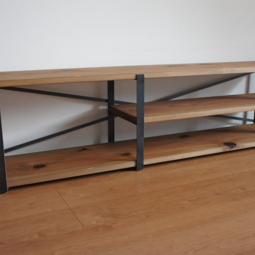 無垢材 3段テレビ台 アンティーク 3段 タンス チェスト テレビ台