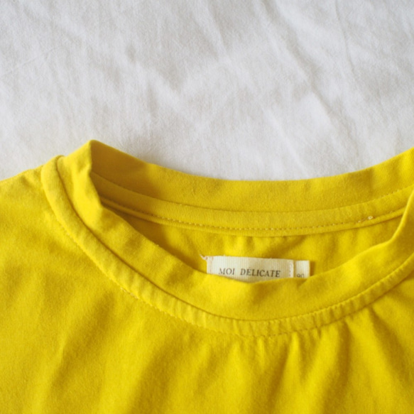 Back Wings Cotton T-shirt (Yellow) 5枚目の画像