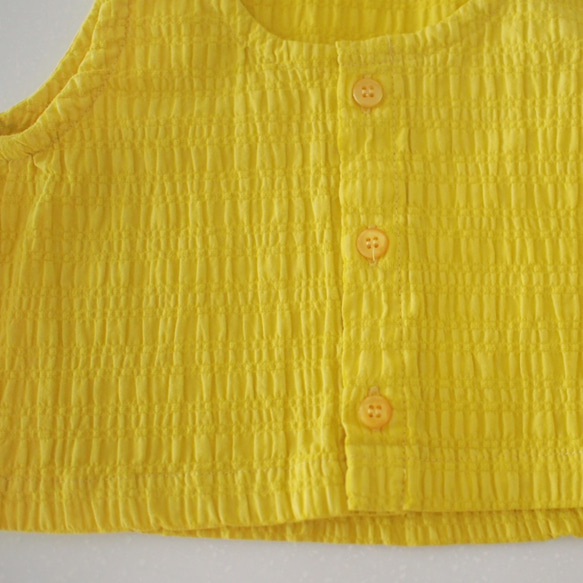 凹凸棉兩件式套裝 (黃) 第6張的照片