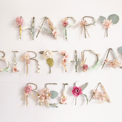 No16 シンプルリボン⸜❤︎⸝‍ ホワイト＆ピンク フラワーガーランド✿*: No16 シンプルリボン⸜❤︎⸝‍ ホワイト＆ピンク フラワーガーランド