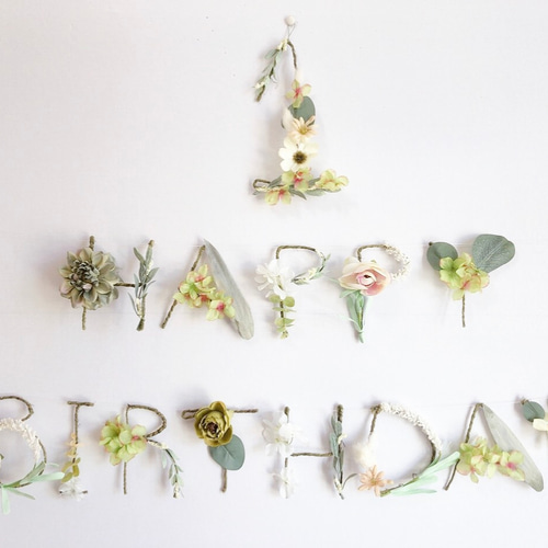 グリーン］HAPPY BIRTHDAY バースデーガーランド 誕生日 ガーランド