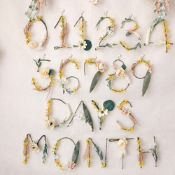 ［ミモザ］12ヶ月数字セット（小） 月齢フォト ガーランド 3枚目の画像