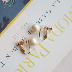 Cotton pearl earring 3枚目の画像