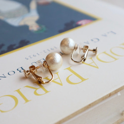 Cotton pearl earring 4枚目の画像