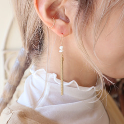 Chain tassel pierce/earring　14KGF 6枚目の画像