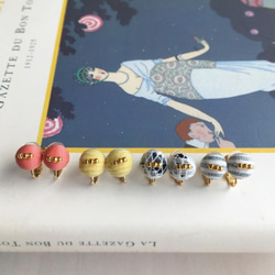 【nemon】Button pierce/earring　(+Beads) 7枚目の画像