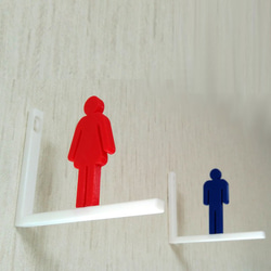 廁所標誌男女分開的顏色（廁所標記凸出類型）可以選擇框架顏色。 第2張的照片