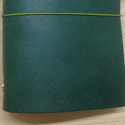 ミニ６穴システム手帳 本革カバー 色：アマゾニアグリーン/カバーのみ/M6M-AGN0003 4枚目の画像