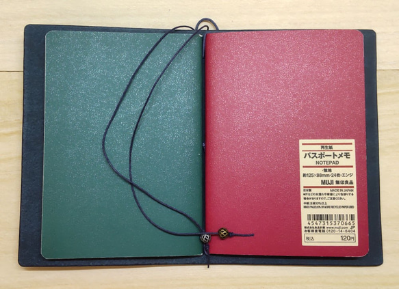 B7パスポートサイズの本革手帳カバー 色：アマゾニアネイビー/カバーのみ/B7C-ANV0001 7枚目の画像