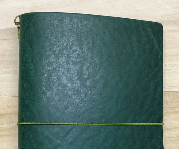A6文庫サイズ本革手帳カバー 色：アマゾニアグリーン/カバーのみ/A6C-AGN0001 3枚目の画像