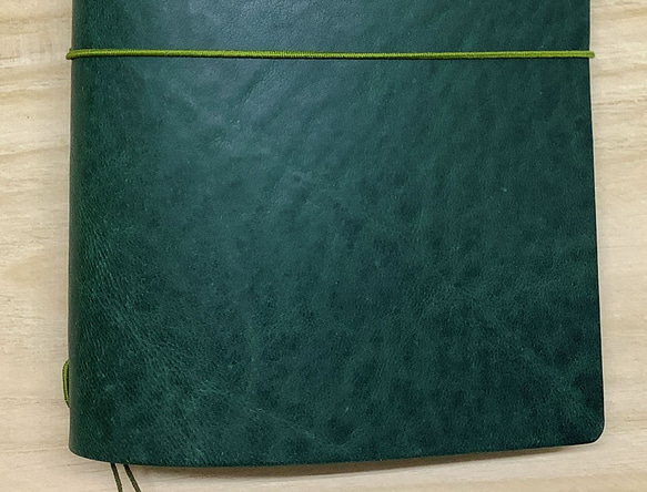 A6文庫サイズ本革手帳カバー 色：アマゾニアグリーン/カバーのみ/A6C-AGN0001 4枚目の画像
