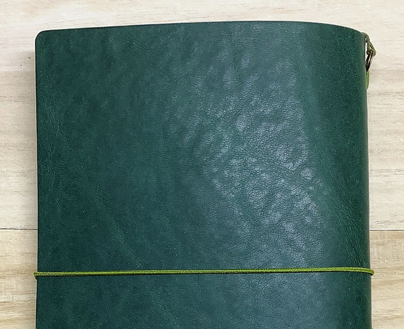A6文庫サイズ本革手帳カバー 色：アマゾニアグリーン/カバーのみ/A6C-AGN0001 5枚目の画像
