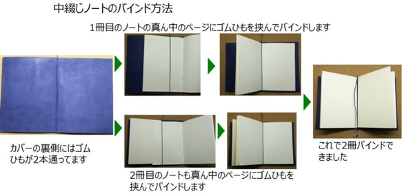 A6文庫サイズ本革手帳カバー 色：アマゾニアグリーン/カバーのみ/A6C-AGN0001 8枚目の画像