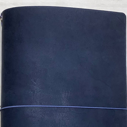 A5スリムサイズ（ジブン手帳サイズ対応）の牛本革カバー 色：紺【カバーのみ】JBA-KBL0017【送料無料】 3枚目の画像