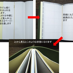 A5スリム（ジブン手帳対応）の牛本革カバー　色：和がらし【カバーのみ】JBA-EGL0008【送料無料】 10枚目の画像