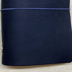 ミニ５穴システム手帳 本革カバー 色：紺【カバーのみ】M5S-KBL0005【送料無料】 4枚目の画像