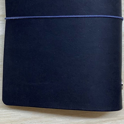 ミニ５穴システム手帳 本革カバー 色：紺【カバーのみ】M5S-KBL0005【送料無料】 6枚目の画像