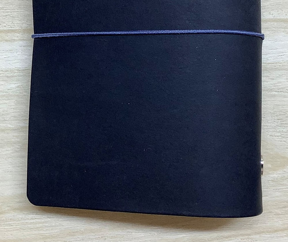 ミニ５穴システム手帳 本革カバー 色：紺【カバーのみ】M5S-KBL0005【送料無料】 6枚目の画像