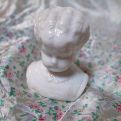 ヴィンテージ "MARION" こどもの白い顔 頭部 人形作り 1910s ドイツ アンティーク ビスクドール ポーセリ 2枚目の画像