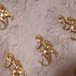 ヴィンテージ 人魚 セイレーン チャーム ファンタジー  マーメイド セイレン 真鍮 アクセサリーパーツ ゴールド アン 2枚目の画像