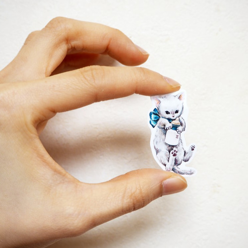 シールフレーク『ロシアンブルー猫ちゃん』 シール・ステッカー ひらぎ