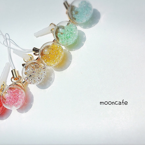 ガラスドームストラップ✨ 携帯ストラップ mooncafe 通販 ガラスドームストラップ✨ 携帯ストラップ mooncafe 通販