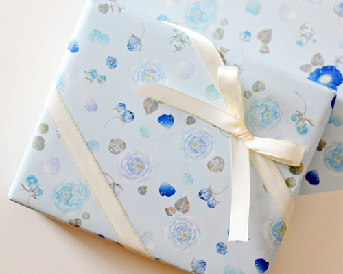 ラッピング・包装 BlueRose 🩵💐 A4 wrapping paper 