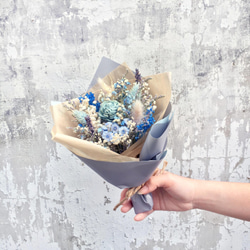 |春日約定| 乾燥花。生日禮物。畢業花束。日常花束。藍色系 第1張的照片