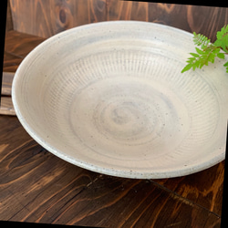 【白三島】三島刷毛目八寸大鉢 smh-01 4枚目の画像