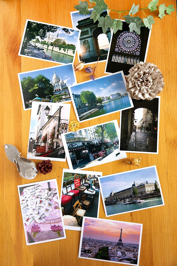 ★フランス・パリの写真・ポストカード12枚セット B ★ハガキメッセージカードにも 1枚目の画像