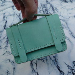 【今】迷你書包卡片匣 MiniBag_Card Holder: Tiffany Blue 第1張的照片