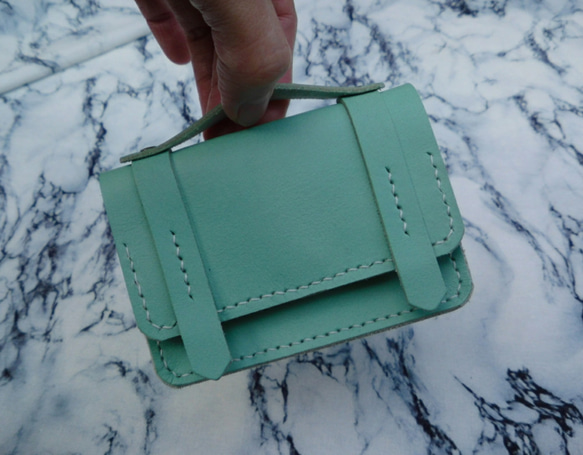 【今】迷你書包卡片匣 MiniBag_Card Holder: Tiffany Blue 第1張的照片