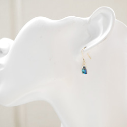 Creema限量幸運袋★藍寶石藍色施華洛世奇耳環和項鍊 第4張的照片