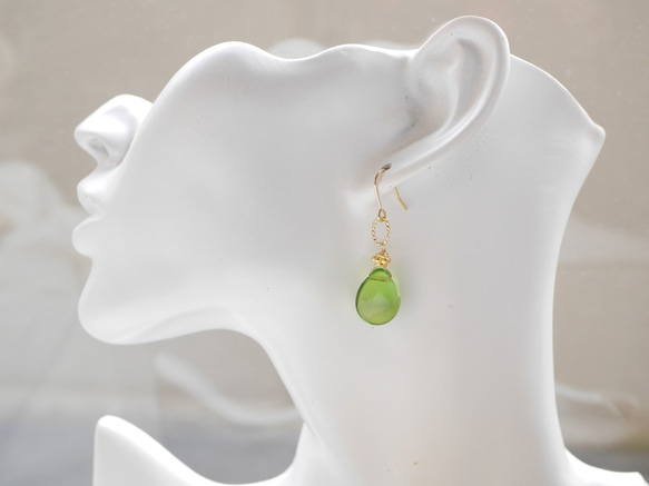 橄欖綠亞洲耳環 第3張的照片