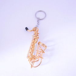 " 薩克斯風 Tenor Saxophone " 樂器鑰匙圈 Wire Art Walker 鋁行者 第2張的照片