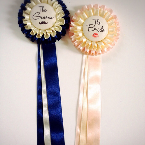 席札 名札 イベントに♡♡ロゼットオーダー オーダーメイド】 お名前 名札 ロゼット 結婚式 席札 卒園 卒業