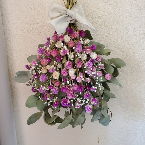 千日紅のスワッグ スワッグ GREEN ROSE 通販 13050348｜Creema(クリーマ)