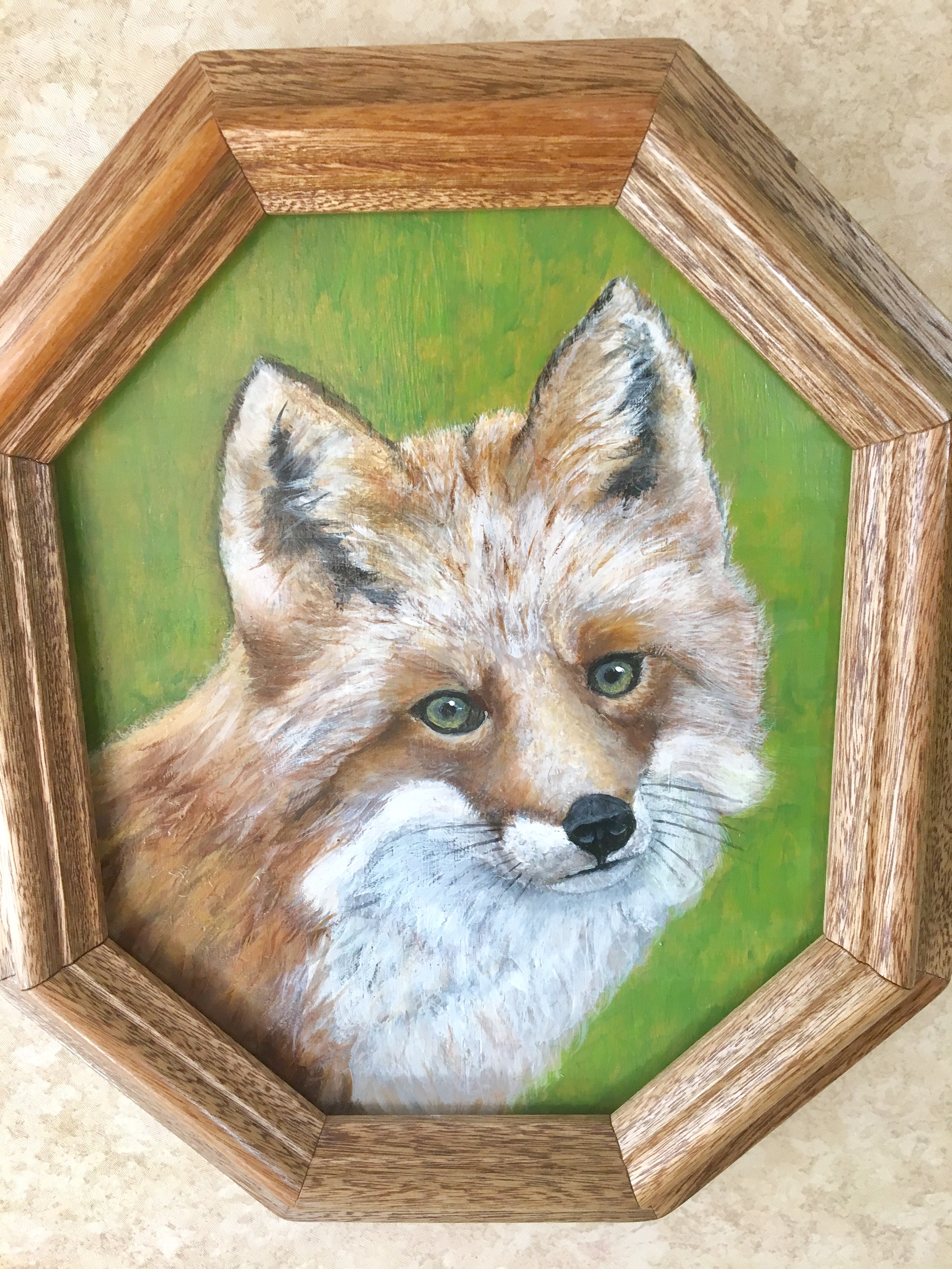 動物画アクリル絵の具と油絵の具です