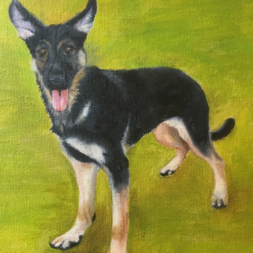動物画アクリル絵の具と油絵の具です 木材・板 チコ 通販