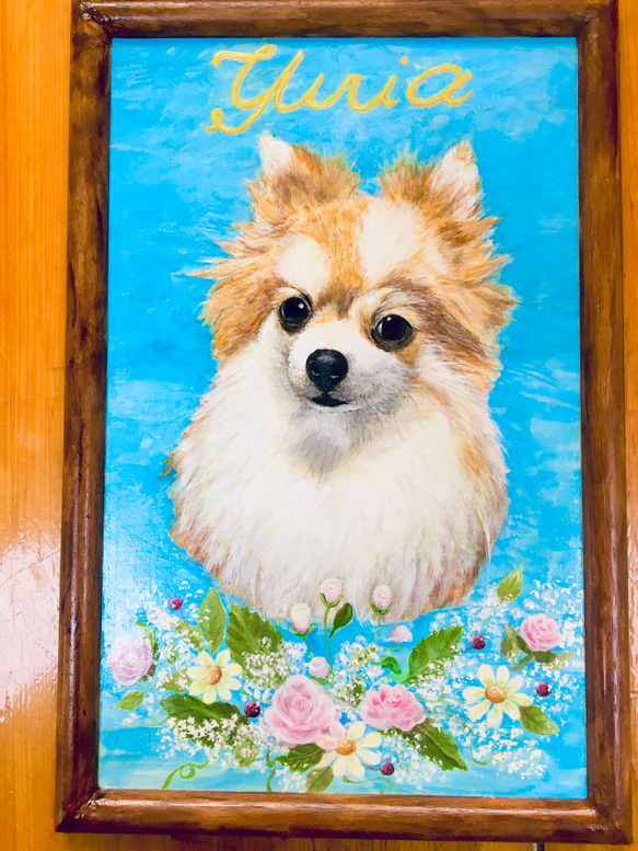 原画】Chihuahua 2 犬イラストアート A4 アクリル画／鉛筆画 - 絵画