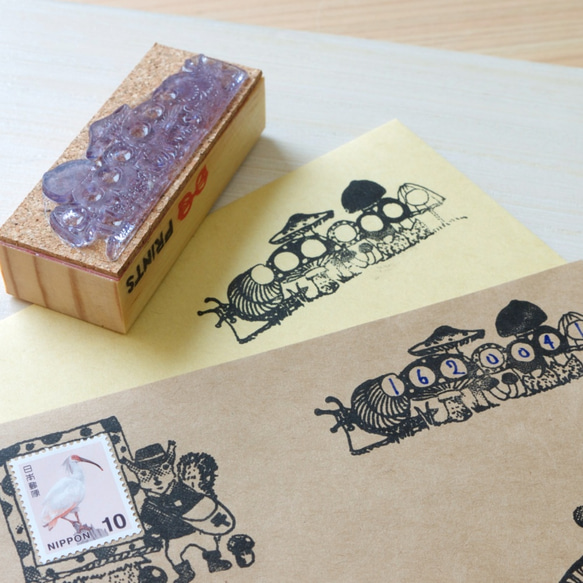 キノコとカタツムリの郵便枠 3枚目の画像