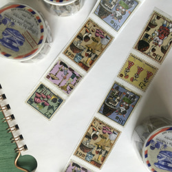 【限定復刻】楢の森郵便局　切手風マスキングテープ 3枚目の画像