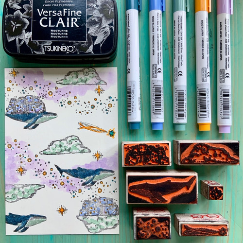 月夜の海《コンプリートセット》 はんこ・スタンプ ありさ